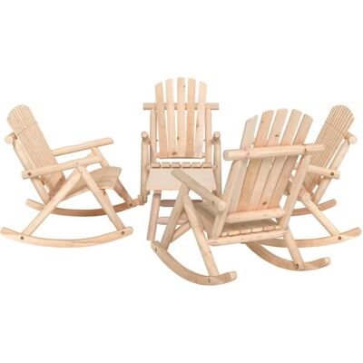 vidaXL 5-Tlg Garten-Lounge-Set Massivholz Fichte 3185529 vidaXL 5-Tlg Garten-Lounge-Set Massivholz Fichte 3185529
