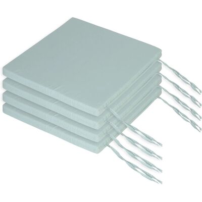 Relaxdays Stuhlkissen 4er Set Polyester Hellgrün mit Bindebändern 40 cm x 40 cm x 3 cm Relaxdays Stuhlkissen 4er Set Polyester Hellgrün mit Bindebändern 40 cm x 40 cm x 3 cm