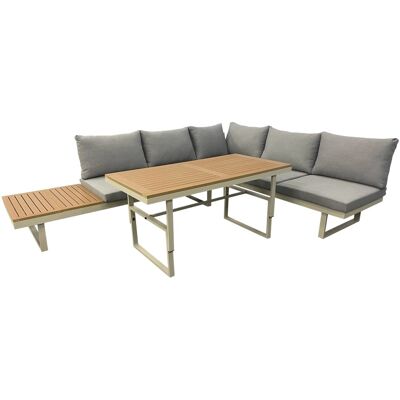 Greemotion Gartenlounge-Set Lima Aluminium 3-teilig inkl. Kissen Grau Greemotion Gartenlounge-Set Lima Aluminium 3-teilig inkl. Kissen Grau