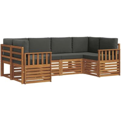 vidaXL Sofagarnituren 20 Tlg Natur und Anthrazit Massivholz Akazie 3375362 vidaXL Sofagarnituren 20 Tlg Natur und Anthrazit Massivholz Akazie 3375362