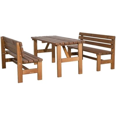 H.G. Tessin Gartentisch-Set - 3-teiliges Holz-Gartenmöbel H.G. Tessin Gartentisch-Set - 3-teiliges Holz-Gartenmöbel