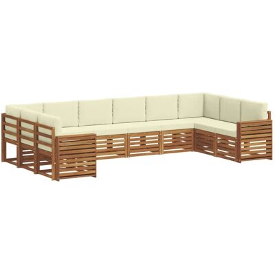 vidaXL Sofagarnituren 10 Tlg Natur und Creme Massivholz Akazie 3375565 vidaXL Sofagarnituren 10 Tlg Natur und Creme Massivholz Akazie 3375565
