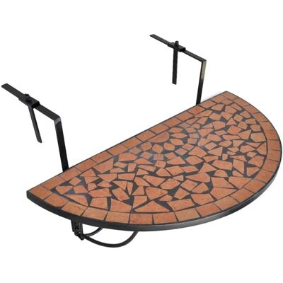 vidaXL Balkonhängetisch Mosaik Terracotta 41123 vidaXL Balkonhängetisch Mosaik Terracotta 41123