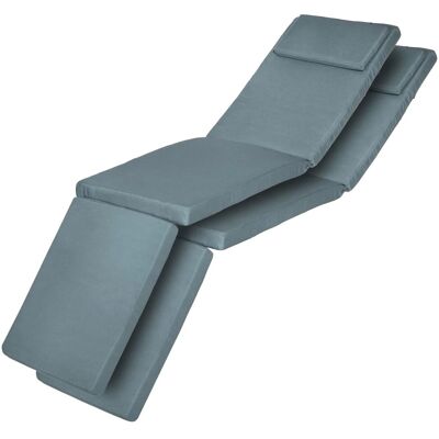Beautissu 2er Set Luxus Deckchair Auflage LoftLux DC 175x45x5cm Taubenblau Beautissu 2er Set Luxus Deckchair Auflage LoftLux DC 175x45x5cm Taubenblau