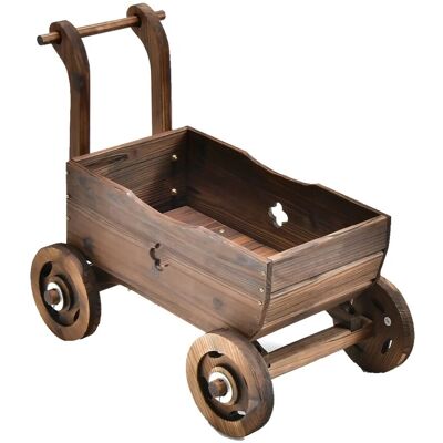 Costway - Pflanzenwagen - Braun - Holz Costway - Pflanzenwagen - Braun - Holz