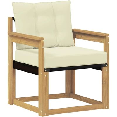 vidaXL Outdoor-Sofa Massives Akazienholz und Textilene Weiß 3439032 vidaXL Outdoor-Sofa Massives Akazienholz und Textilene Weiß 3439032