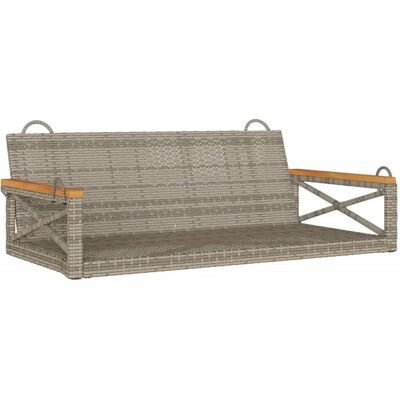 furnicato Hängebank Grau 109x62x40 cm Poly Rattan furnicato Hängebank Grau 109x62x40 cm Poly Rattan