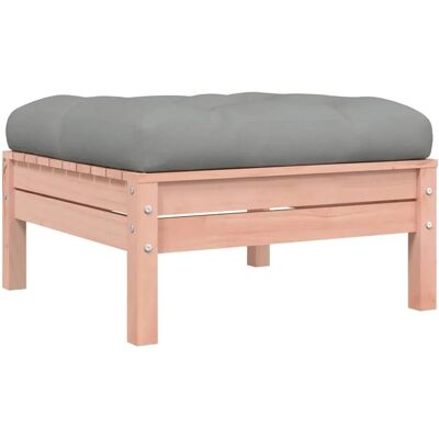 vidaXL Gartensofa mit Kissen und Hocker - Natürliches Douglasie vidaXL Gartensofa mit Kissen und Hocker - Natürliches Douglasie
