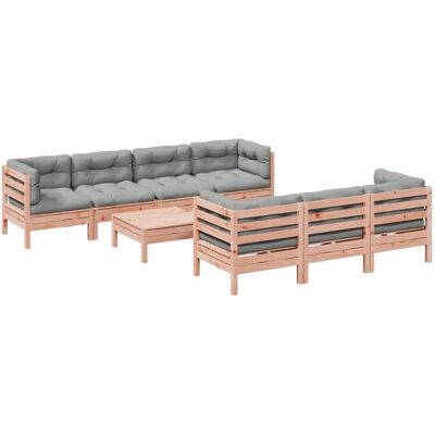 vidaXL Garten-Sofagarnitur mit Kissen aus Douglas-Holz vidaXL Garten-Sofagarnitur mit Kissen aus Douglas-Holz