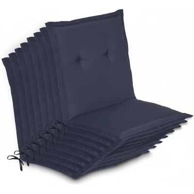 Beautissu 8er Set Niedriglehner Auflage Loft NL 100x50x6cm Dunkelblau Beautissu 8er Set Niedriglehner Auflage Loft NL 100x50x6cm Dunkelblau