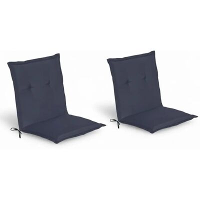 Beautissu 2er Set Niedriglehner Auflage Loft NL 100x50x6cm Dunkelblau Beautissu 2er Set Niedriglehner Auflage Loft NL 100x50x6cm Dunkelblau