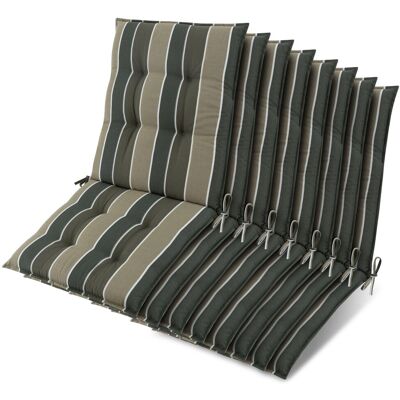 Beautissu 8x Niederlehner Sun-NL Auflage 105x50x8cm Grün-Gestreift Beautissu 8x Niederlehner Sun-NL Auflage 105x50x8cm Grün-Gestreift