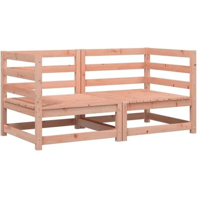 vidaXL Ecksofa 2 Stück Natur Douglas Holz Gartenmöbel vidaXL Ecksofa 2 Stück Natur Douglas Holz Gartenmöbel