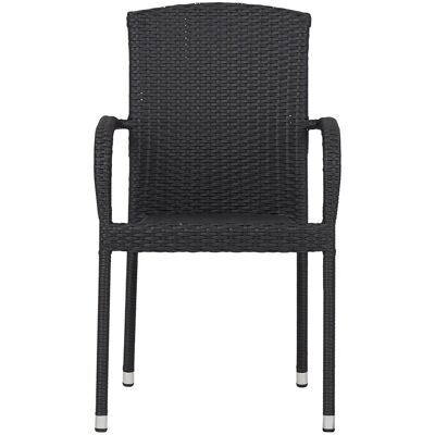 ebuy24 Anita Gartenstuhl Polyrattan Stapelbar Schwarz ebuy24 Anita Gartenstuhl Polyrattan Stapelbar Schwarz