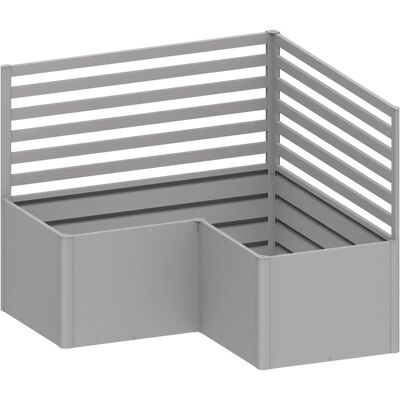 BIOHORT Rankgitter - 201x91cm Silber Metall - Gartenrankgitter für HochBeet L2x1 BIOHORT Rankgitter - 201x91cm Silber Metall - Gartenrankgitter für HochBeet L2x1