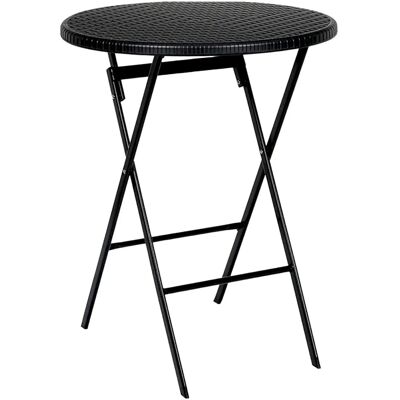 Floordirekt Gartentisch Toyama Klapptisch Rattan-Optik Wetterfest Schwarz Rund Ø 60 cm Floordirekt Gartentisch Toyama Klapptisch Rattan-Optik Wetterfest Schwarz Rund Ø 60 cm