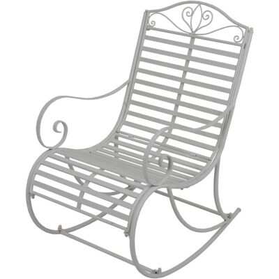 DELUKE Outdoor-Schaukelstuhl MARIA Weiß Eisen Gartenstuhl Relaxsessel Garten Balkon Outdoor DELUKE Outdoor-Schaukelstuhl MARIA Weiß Eisen Gartenstuhl Relaxsessel Garten Balkon Outdoor