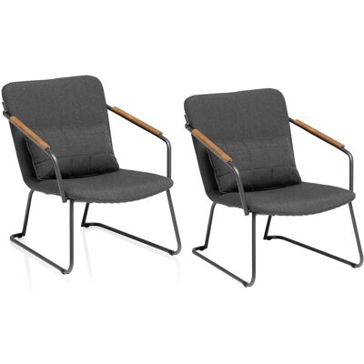 Kettler 2er Set GENTLE Lounge Sessel 0107608 7770 Anthrazit Kettler 2er Set GENTLE Lounge Sessel 0107608 7770 Anthrazit