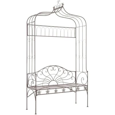furnicato Gartenbank 122 cm Eisen Antik Braun furnicato Gartenbank 122 cm Eisen Antik Braun