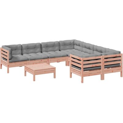 vidaXL 9-tlg. Garten-Sofagarnitur mit Kissen - Gartenmöbel vidaXL 9-tlg. Garten-Sofagarnitur mit Kissen - Gartenmöbel