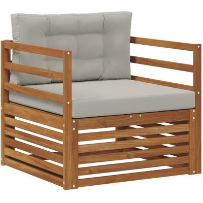 vidaXL Outdoor-Sofagarnitur Massives Akazienholz und Polyester Natur 3436376 vidaXL Outdoor-Sofagarnitur Massives Akazienholz und Polyester Natur 3436376