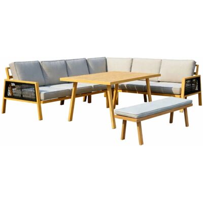 Greemotion Gartenlounge-Set Monaco inkl. Bank Aluminium Beige Greemotion Gartenlounge-Set Monaco inkl. Bank Aluminium Beige
