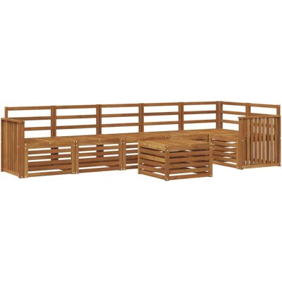 vidaXL Ecksofa Set 7-Tlg Natur Massivholz Akazie 3374924 vidaXL Ecksofa Set 7-Tlg Natur Massivholz Akazie 3374924