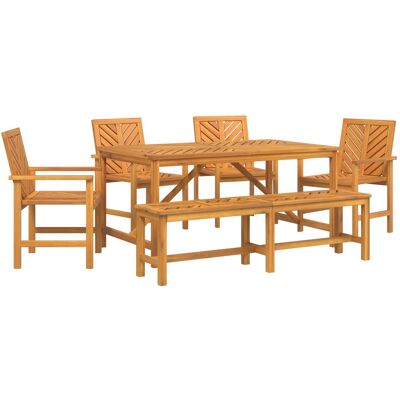 vidaXL 5-Teilige Garten Essgruppe Massivholz Akazie 3154114 vidaXL 5-Teilige Garten Essgruppe Massivholz Akazie 3154114