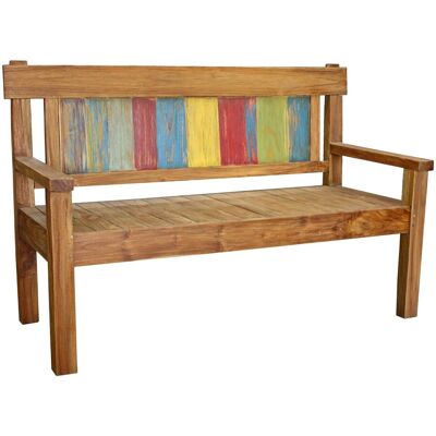 DELUKE Gartenbank METTE 3-Sitzer 150cm Breit Teak Hellbraun Terrassenbank Wetterfest Sitzbank Outdoor Bank DELUKE Gartenbank METTE 3-Sitzer 150cm Breit Teak Hellbraun Terrassenbank Wetterfest Sitzbank Outdoor Bank