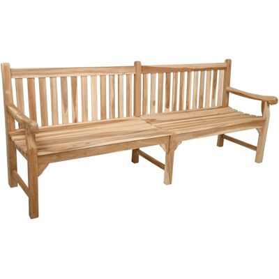 DELUKE Gartenbank MEGAN 5-Sitzer 220cm Breit Teak Natur Terrassenbank Wetterfest Sitzbank Outdoor Bank DELUKE Gartenbank MEGAN 5-Sitzer 220cm Breit Teak Natur Terrassenbank Wetterfest Sitzbank Outdoor Bank