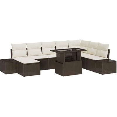 Marken - Garten 9-teiliges Sofaset mit Kissen Marken - Garten 9-teiliges Sofaset mit Kissen