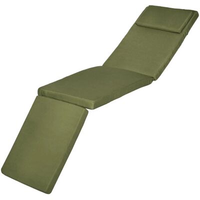 Beautissu Luxus Deckchair Auflage LoftLux DC 175x45x5cm Olivegrün Beautissu Luxus Deckchair Auflage LoftLux DC 175x45x5cm Olivegrün