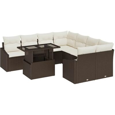 Unbekannter Marke Modell - Gartensofa-Set 9 Stück - Gartenmöbel Unbekannter Marke Modell - Gartensofa-Set 9 Stück - Gartenmöbel