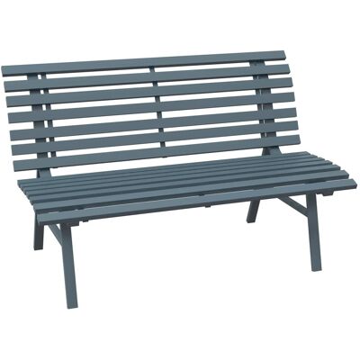 Outsunny Gartenbank Aluminium Blau 123L x 67B x 79H cm Outsunny Gartenbank Aluminium Blau 123L x 67B x 79H cm