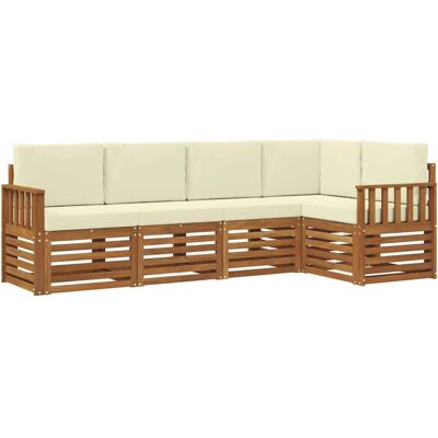 vidaXL Sofagarnituren 5 Tlg Natur und Creme Massivholz Akazie 3374800 vidaXL Sofagarnituren 5 Tlg Natur und Creme Massivholz Akazie 3374800
