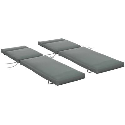 Outsunny Sitzkissen-Set für Draußen Polyester Dunkelgrau 196L x 55B x 8H cm Outsunny Sitzkissen-Set für Draußen Polyester Dunkelgrau 196L x 55B x 8H cm