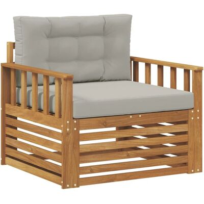 vidaXL Outdoor-Sofagarnitur Massives Akazienholz und Polyester Natur 3436386 vidaXL Outdoor-Sofagarnitur Massives Akazienholz und Polyester Natur 3436386