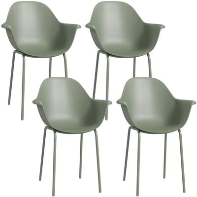 Outsunny - 4-Pcs Stacking Chairs - Grün - Garden Chairs Outsunny - 4-Pcs Stacking Chairs - Grün - Garden Chairs