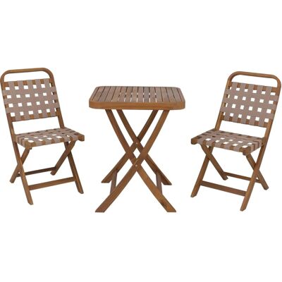 MCW Garten-Set P70 Seilgeflecht Akazie Klappbar Natur Creme MCW Garten-Set P70 Seilgeflecht Akazie Klappbar Natur Creme
