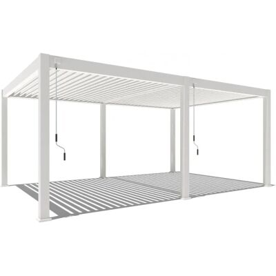 Weide Deluxe Plus Aluminium Pavillon 4 x 6 M Weiß Pergola Freistehend Weide Deluxe Plus Aluminium Pavillon 4 x 6 M Weiß Pergola Freistehend