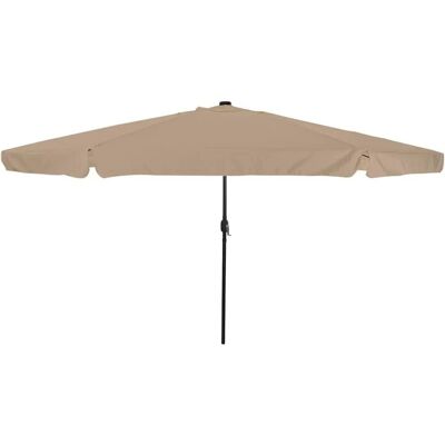VidaXL Gartenschirm mit LED-Lichtern Ø395x245 cm Taupe VidaXL Gartenschirm mit LED-Lichtern Ø395x245 cm Taupe