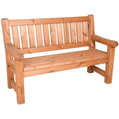 DELUKE Gartenbank TOBIAS 2-Sitzer 124cm Breit Kiefer Kieferbraun Terrassenbank Wetterfest Sitzbank Outdoor Bank DELUKE Gartenbank TOBIAS 2-Sitzer 124cm Breit Kiefer Kieferbraun Terrassenbank Wetterfest Sitzbank Outdoor Bank