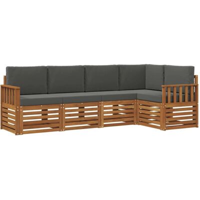 vidaXL Sofagarnituren 5 Tlg Natur und Anthrazit Massivholz Akazie 3374802 vidaXL Sofagarnituren 5 Tlg Natur und Anthrazit Massivholz Akazie 3374802