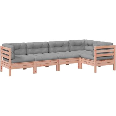 vidaXL 5-tlg. Garten-Sofagarnitur Mit Kissen Kiefernholz - Gartenmöbel vidaXL 5-tlg. Garten-Sofagarnitur Mit Kissen Kiefernholz - Gartenmöbel