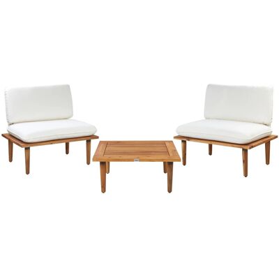 Beliani - Akazien Garten Set mit Kissen - Moderner Außenmöbel Beliani - Akazien Garten Set mit Kissen - Moderner Außenmöbel