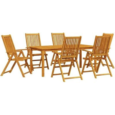 vidaXL 7-Tlg Garten-Essgruppe Massivholz Akazie Klappbar 3375621 vidaXL 7-Tlg Garten-Essgruppe Massivholz Akazie Klappbar 3375621