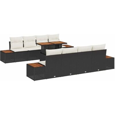 vidaXL Garten-Sofa-Set mit Speicher 9-Tlg Schwarz Poly Rattan 3358786 vidaXL Garten-Sofa-Set mit Speicher 9-Tlg Schwarz Poly Rattan 3358786