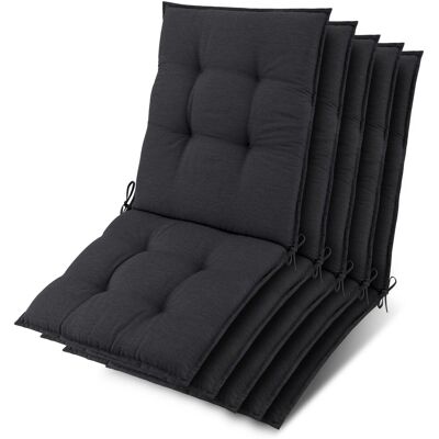 Beautissu 5x Niederlehner Sun-NL Auflage 105x50x8cm Anthrazit Beautissu 5x Niederlehner Sun-NL Auflage 105x50x8cm Anthrazit