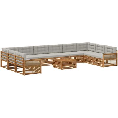 vidaXL Sofagarnituren mit Kissen 11 Stk Massivholz Akazie 3383929 vidaXL Sofagarnituren mit Kissen 11 Stk Massivholz Akazie 3383929