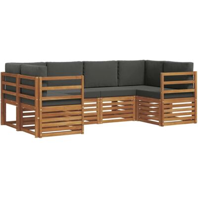vidaXL Sofagarnituren 20 Tlg Natur und Anthrazit Massivholz Akazie 3375352 vidaXL Sofagarnituren 20 Tlg Natur und Anthrazit Massivholz Akazie 3375352